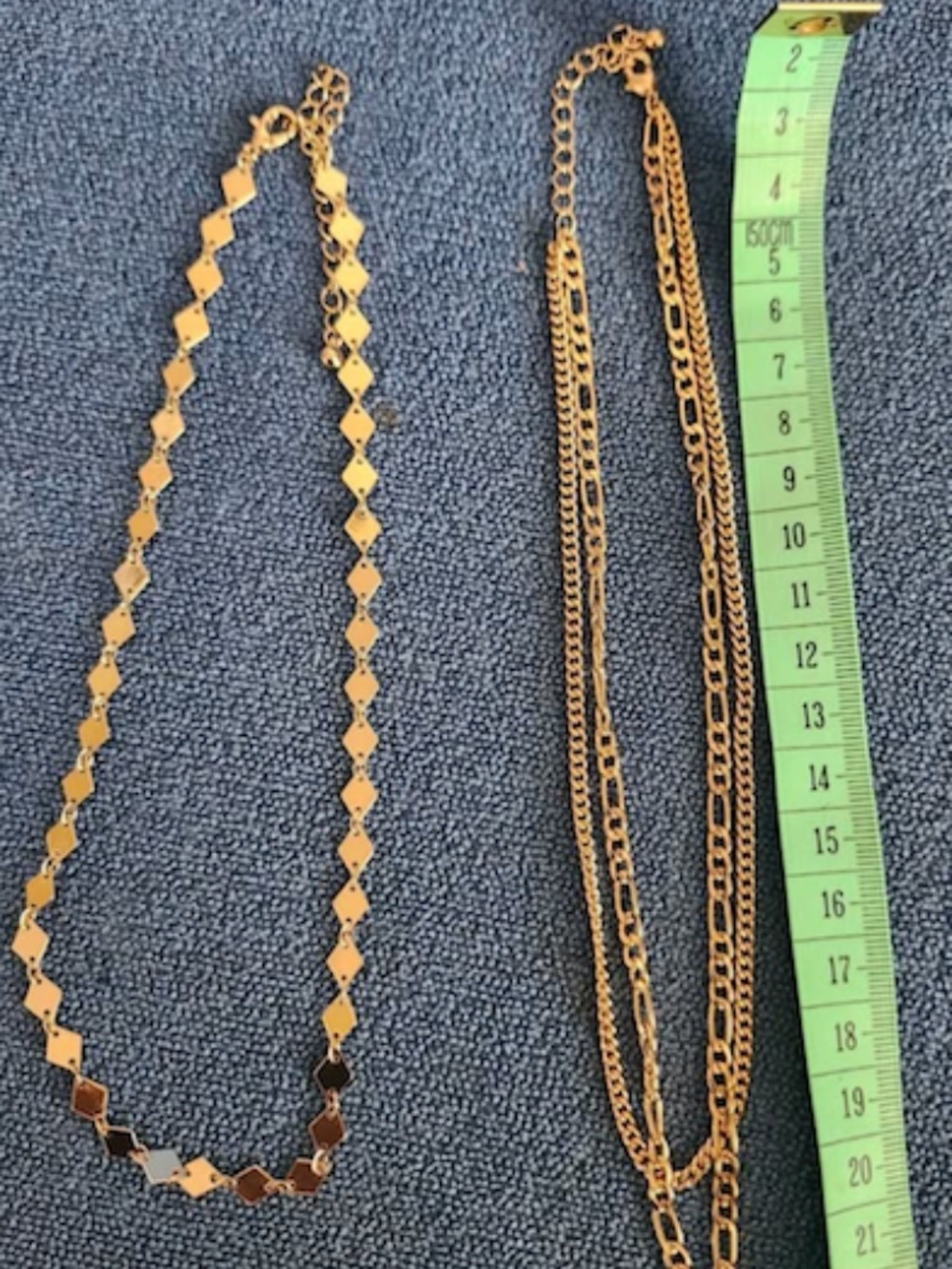 Two women's gold tone fashion necklaces - NEW